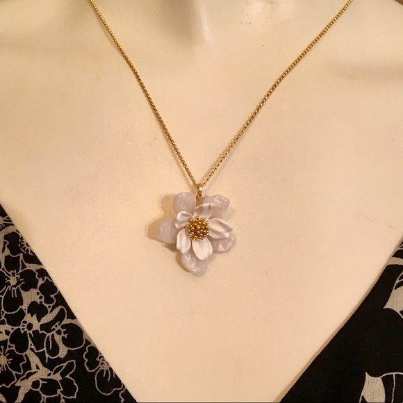 kate spade Jewelry - Kate Spade ♠️ White Floral Mosaic Small Pendant